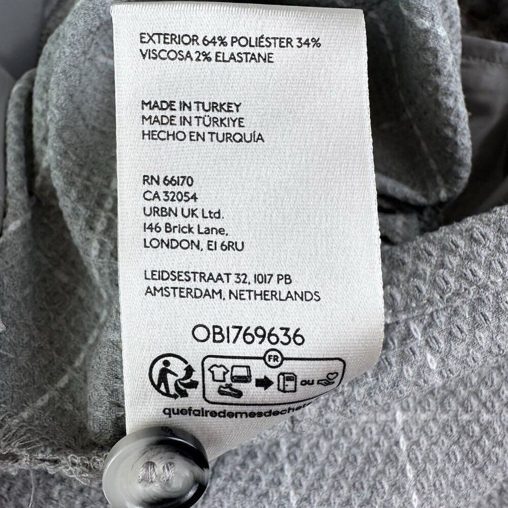 Anthropologie Skinny Trousers Grey Plaid Cropped Pants Women’s 6 TALL Pockets - Picture 12 of 13